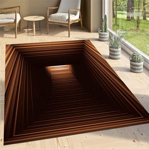 This Optical Illusion Stairs To Darkness Rug Makes It Look Like You