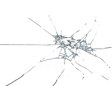 Broken Glass Shattered Cracked Window Pane - Screen Crack Transparent png image