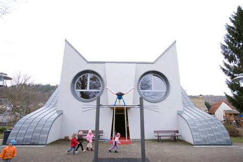 German Kindergarten Designed As A Giant Cat