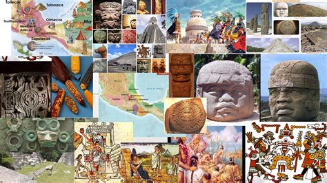 Historia De MÉxico¡ Collage Culturas Mesoamericanas