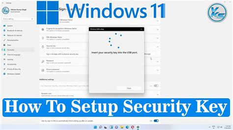 How To Setup Security Key On Windows Youtube