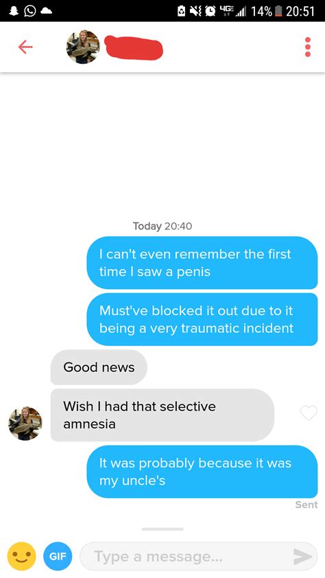 Her Bio Said To Ask About The First Time She Saw A Penis Rtinder