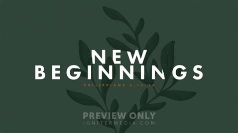 New Beginnings Title Graphics Igniter Media