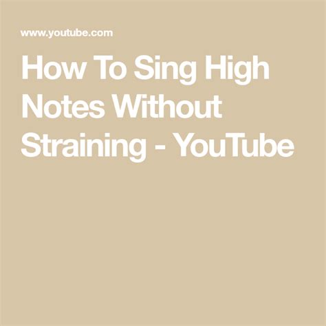 That's strange for me to recall because now i'm able to sing almost an octave higher than that (i now top at tenor high c. How To Sing High Notes Without Straining - YouTube ...