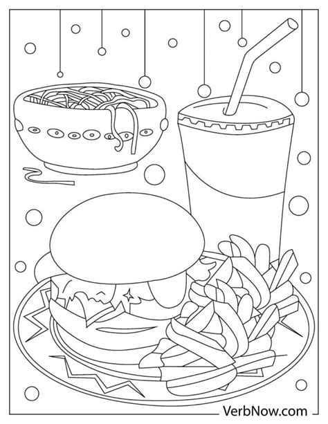 Free Cute Food Coloring Pages And Book For Download Printable Pdf Verbnow