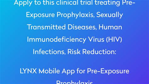 Lynx Mobile App For Pre Exposure Prophylaxis Clinical Trial 2023 Power