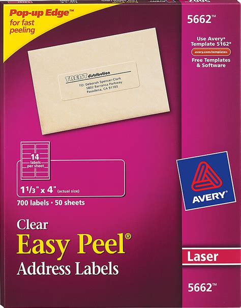 Avery Easy Peel Clear Address Labels Avery Online Singapore