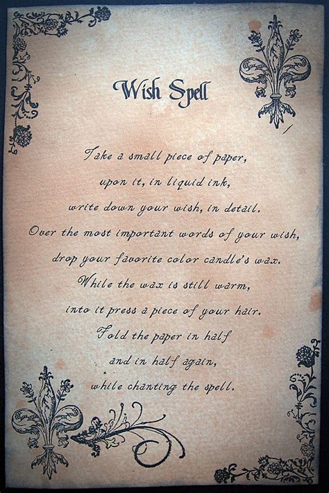 Magick Spells Wish Spell Book Of Shadows Luck Spells Wiccan Spells