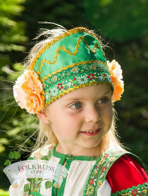 Russian Traditional Hat Kichka Russian Headdress Flowered Etsy