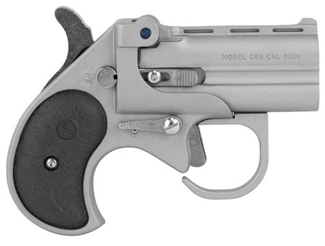 Cobra Bearman Derringer 9mm Luger 275 2rds Satin Nickel Wblack Grips