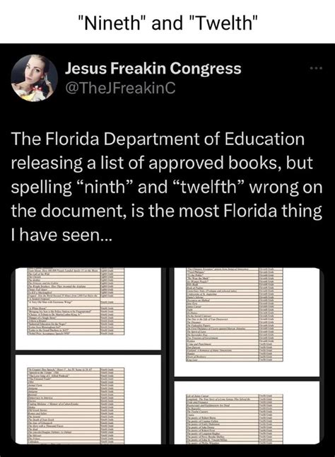 Nineth And Twelth Jesus Freakin Congress The Florida Department Of