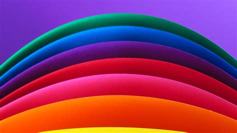 Wallpaper Lines Rainbow Multicolored Curved Hd Widescreen High