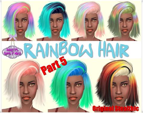 Annetts Sims 4 Welt Rainbow Hair Part 5 Original Stealthic