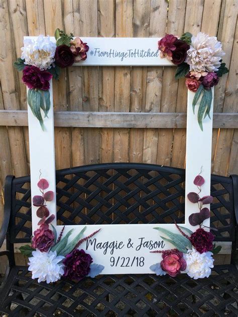 Having a photo booth at your wedding reception? Giant Photo Frame, Photo Booth Prop, Fall Wedding Frame ...