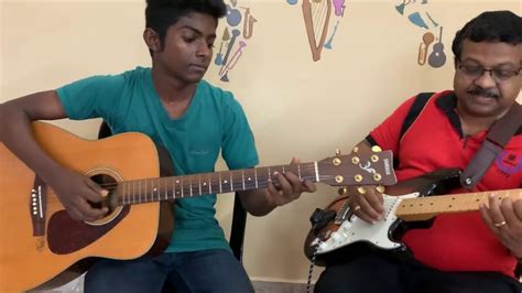 Oru Rathri Koodi Guitar Cover Jose Thomas Talent School Of Music Youtube