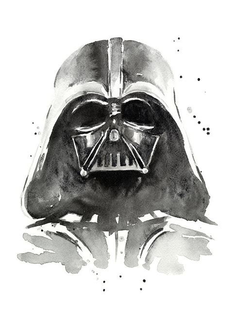 Darth Vader Watercolor Painting By Olga Shvartsur Pixels Merch