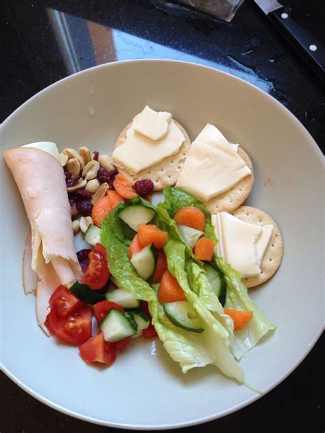 Healthy Eating Turkey And Cheese Roll Up With Cheese And Crackers And