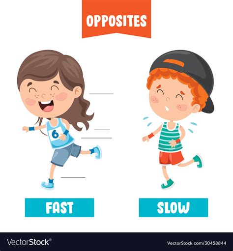 Fast And Slow Royalty Free Vector Image Vectorstock