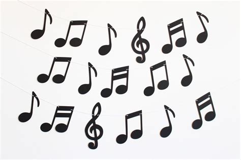 Music Notes Party Banner Customizable Colors Etsy