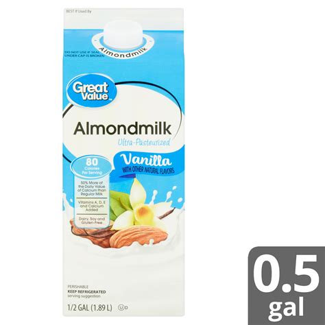 Great Value Unsweetened Vanilla Almond Milk Nutrition Facts Besto Blog