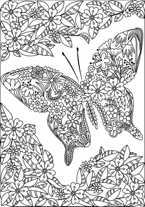 Awesome Butterfly Coloring Pages For Adults