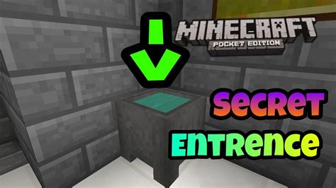 Mcpe How To Make A Hidden Entrance Using Cauldron In Minecraft Pocket Edition Youtube