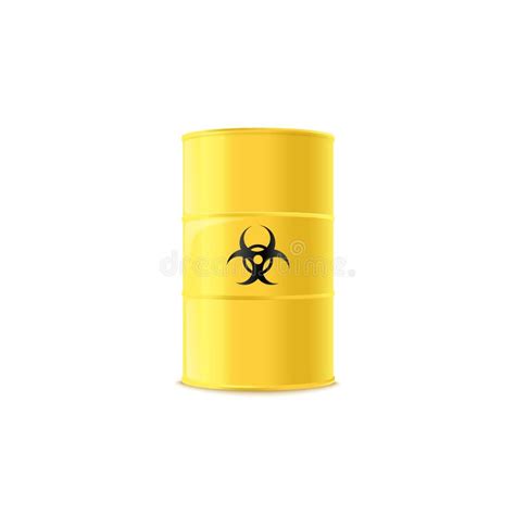 Barrel Or Canister With Toxic Wastes Realistic Vector Illustration