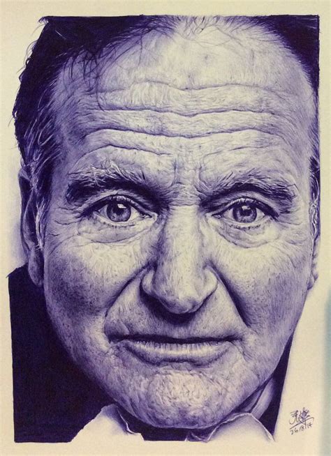 Robin Williams Art Pen Drawing Of Robin Williams By Chaseroflight Traditional Art Robin
