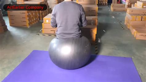 Thickening Explosion Proof Yoga Exercise Ball 65cm Balance Ball With 10mm Health Mat Wall