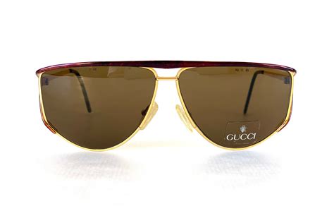 vintage gucci gg 2233 sunglasses new old stock including gucci softcase made in italy in the 1980s