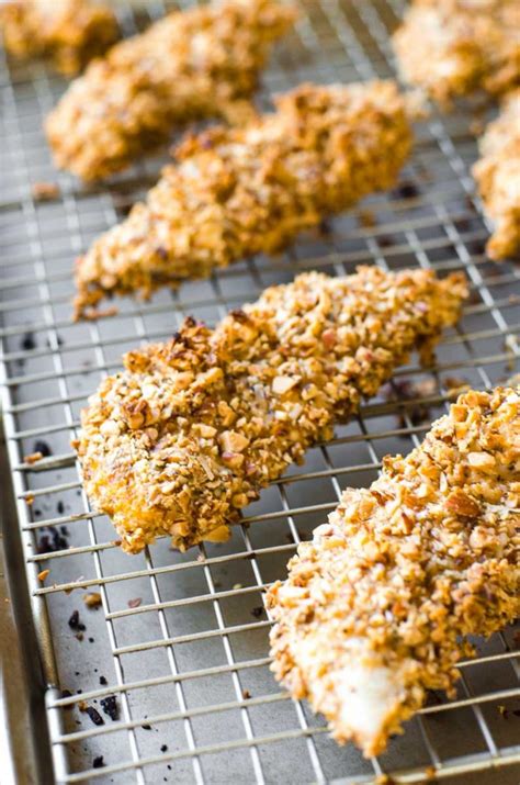 Baked Almond Crusted Chicken Tenders Food Above Gold