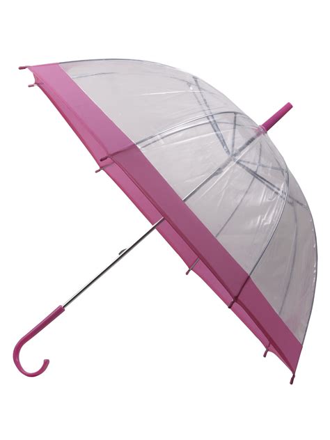 Kids Or Petite Clear Bubble Umbrella Pink
