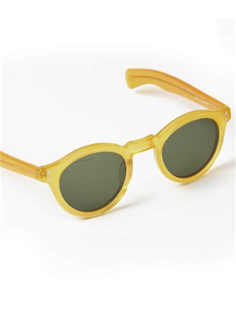 Bold Round Sunglasses In Translucent Yellow The Ben Silver Collection
