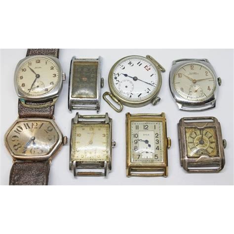 A Group Of Eight Assorted Vintage Mechanical Wristwatches Including Two