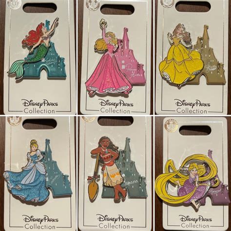 Disney New On Card Trading Pin Princess Mulan And Sparkle Castle