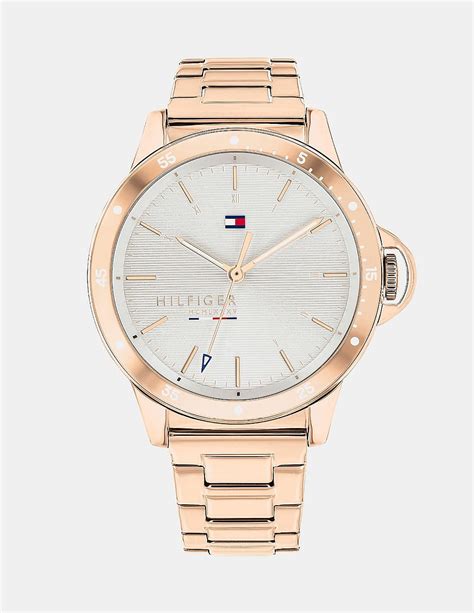 Buy Tommy Hilfiger Women Rose Gold And White Ionic Plated Carnation