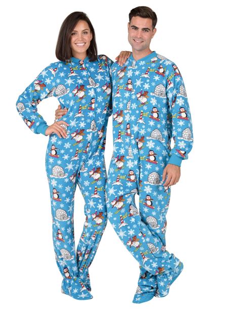 Adult Fleece Footed Pjs Footed Pajamas Co