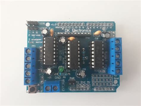Dc Motor Control Using L293d Motor Shield And Arduino Electronics
