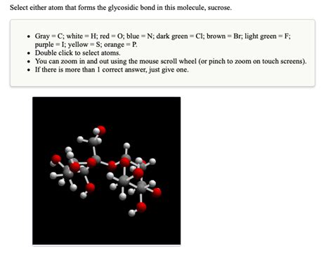 Solved Select Either Atom That Forms The Glycosidic Bond In