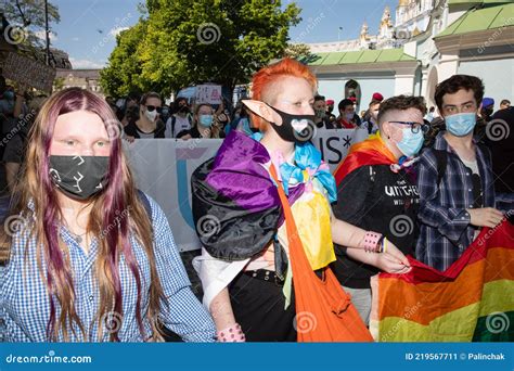 A March In Support Of Transgender People Editorial Photo Image Of