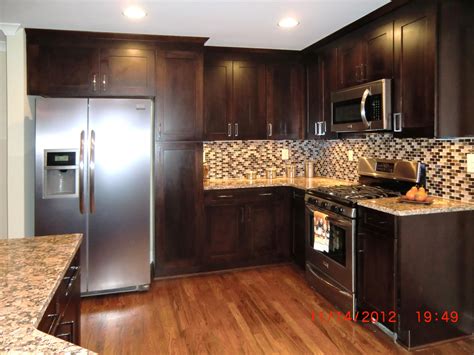 I'm officially a fan now. Kitchen Cabinets With Dark Wood Floors Ssurrg | White ...