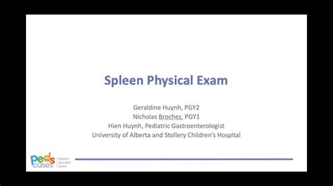 Spleen Physical Exam Youtube
