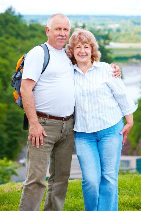 Elderly Seniors Couple Stock Image Image Of Outdoors 12257753