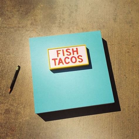 Fish Tacos 12 X 12 Hand Painted Sign On Birch Hand