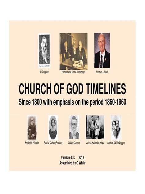 Church Of God Timeline Pdf Adventism Seventh Day Adventist Church