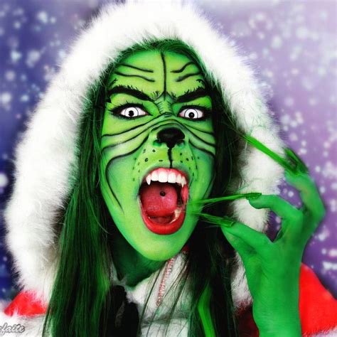 Sfxmakeup Fx Facepaint On Instagram Lady Grinch Lady Grinch