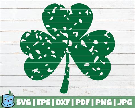 Distressed Clover Svg Cut File Commercial Use Instant Etsy