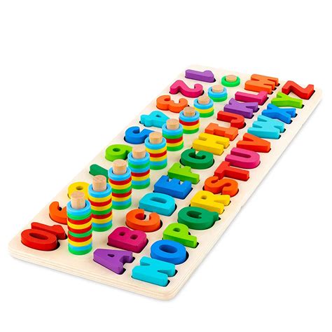 Toy To Enjoy Wooden Alphabet And Numbers Puzzle Toy For Kids Number 1