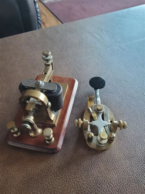 Vintage Brass Telegraph Morse Code Keyer And Relay Sounder 9500