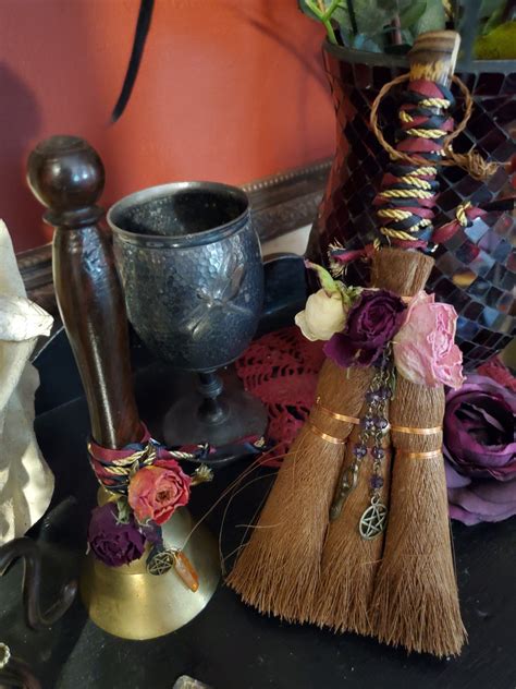 Altar Besom And Bell Etsy Canada Witchy Crafts Book Decor Altar